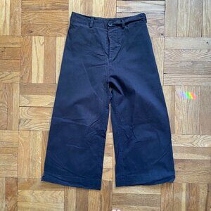 Emerson Thorpe Wide Leg Washed Black Pants sz 2 inseam 21"